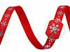 Ripsband Flocken Breite 10 mm Weihnachten
