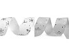 Nastro Gros-grain, motivo: fiocco di neve, larghezza: 25 mm