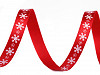 Christmas Satin Ribbon Snowflakes width 10 mm