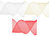 Ruban en organza éclat perlé, largeur 80 mm