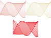 Nastro in organza, luminoso, perlato, larghezza: 80 mm