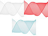 Nastro in organza, luminoso, perlato, larghezza: 80 mm