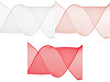 Ruban en organza éclat perlé, largeur 80 mm