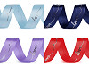 Satin Ribbon with Metallic printing Love, width 26 mm