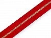 Christmas Double Face Satin Ribbon with Lurex width 25 mm