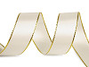 Satin ribbon with lurex edge width 25 mm