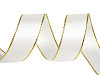 Satin ribbon with lurex edge width 25 mm