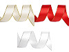 Panglica din satin cu margine lurex latime 25 mm