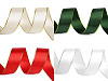 Atlasband mit Lurexkante, Breite 25 mm