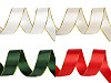 Atlasband mit Lurexkante, Breite 25 mm