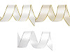 Satin ribbon with lurex edge width 25 mm