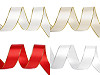 Satin ribbon with lurex edge width 25 mm