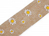 Spring Jute Ribbon, Daisy width 75 mm