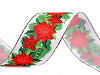 Christmas ribbon width 35 mm with lurex