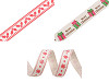 Cotton Ribbon width 15 mm Merry Christmas, Holly Ivy, Snowlfake 