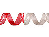 Weihnachtsband halbtransparent Breite 25 mm Komet
