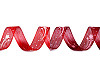Weihnachtsband halbtransparent Breite 25 mm Komet