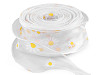Organza Ribbon with Flowers, width 50 mm