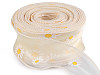 Organza Ribbon with Flowers, width 50 mm