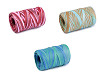 Rafie pentru impletit genti - multicolor natural, latime 5-8 mm
