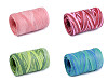 Lyko rafia na pletenie tašiek multicolor, šírka 5-8 mm
