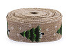 Christmas canvas tree ribbon with wire width 50 mm