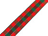 Checkered ribbon with lurex width 25 mm