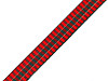 Checkered ribbon with lurex width 15 mm