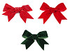 Christmas velvet bow 11x9 cm