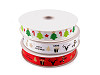 Christmas grosgrain ribbon, width 25 mm