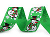 Christmas grosgrain ribbon snowman, width 25 mm