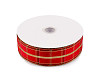 Checkered ribbon with lurex width 40 mm