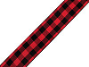 Checkered ribbon width 25 mm