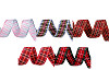 Checkered ribbon width 25 mm