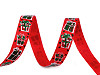 Christmas grosgrain ribbon with glitter, width 10 mm