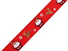 Christmas grosgrain ribbon with glitter, width 25 mm