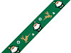 Christmas grosgrain ribbon with glitter, width 25 mm