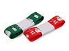 Christmas grosgrain ribbon with glitter, width 25 mm