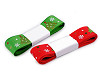 Christmas grosgrain ribbon with glitter, width 25 mm