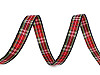 Checkered ribbon width 10 mm