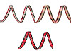 Checkered ribbon width 10 mm