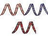 Checkered ribbon width 10 mm