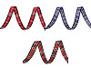 Checkered ribbon width 10 mm