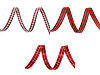 Checkered ribbon width 10 mm