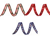 Checkered ribbon width 10 mm