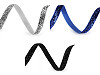 Velvet lurex ribbon, width 6 mm