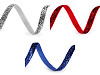 Velvet lurex ribbon, width 6 mm