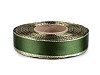 Satin ribbon with lurex edge and wire, width 24 mm