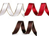 Satin ribbon with lurex edge and wire, width 24 mm