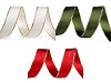 Satin ribbon with lurex edge and wire, width 24 mm